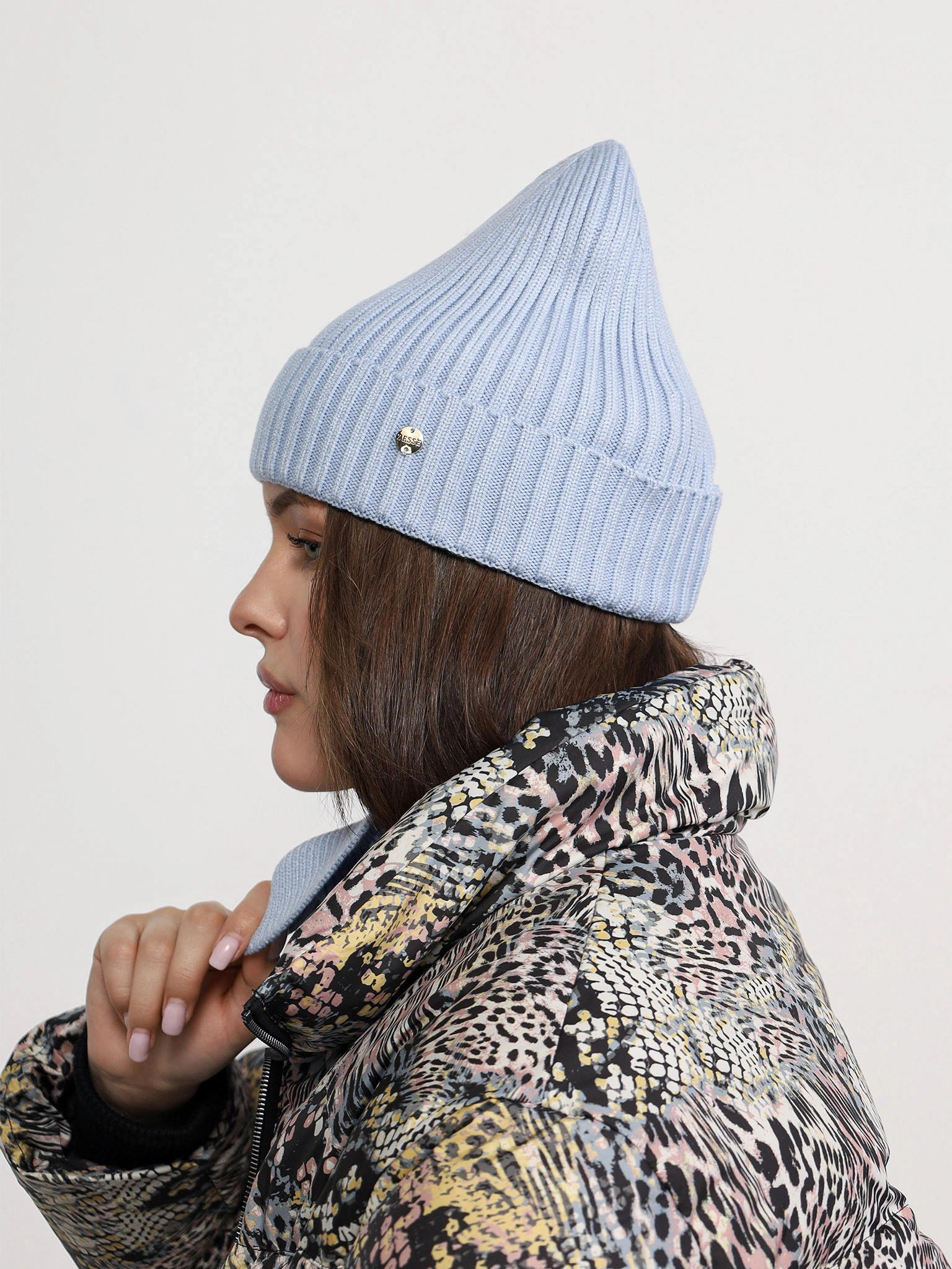 Шапка-бини в ассортименте с отворотом 